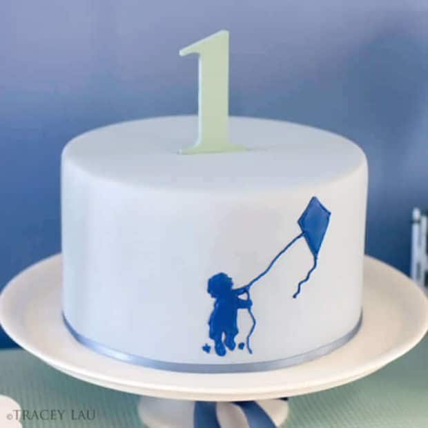 Boys Kite Themed Birthday Party Cake Food