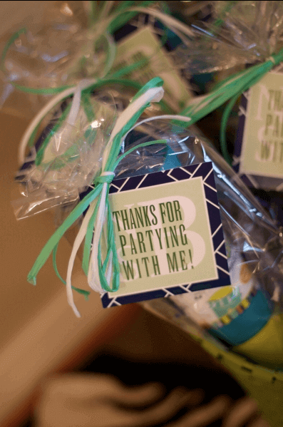Boys Sing a long themed Birthday party favors