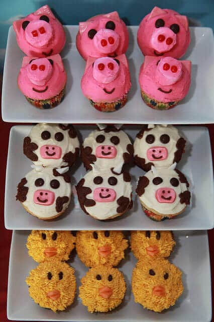 Boys Barnyard Birthday Party Food Cupcake Ideas