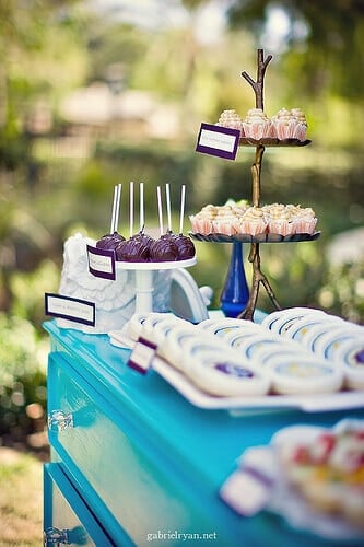 Vintage Boy Owl themed baby shower food table ideas