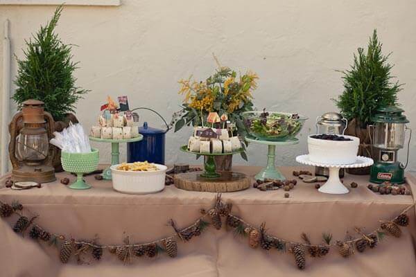 Boys Camp Out Birthday Party Dessert Table Ideas
