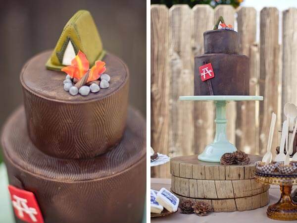 Boys Camp Out Birthday party Cake ideas