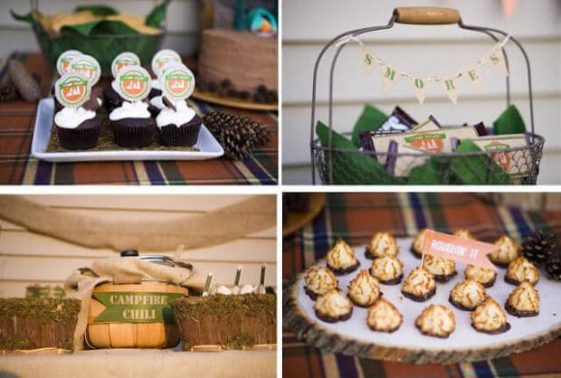Boys Outdoor Camping Birthday Party Desserts