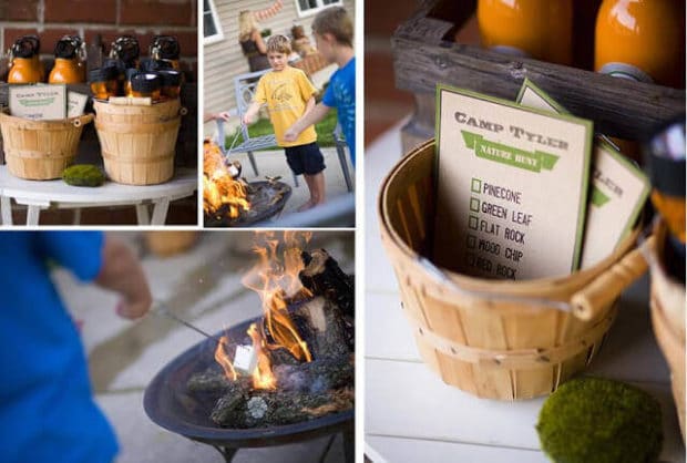 Boys Outdoor camping Birthday party Activities