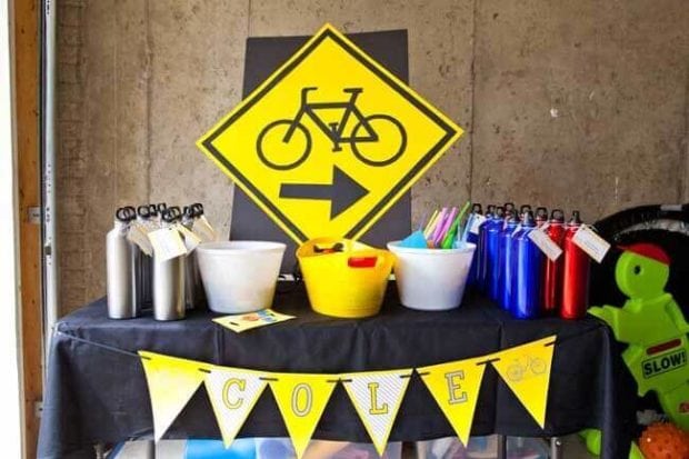Boys Bicycle Themed Birthday Party Station