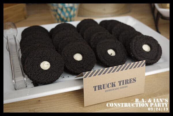 Construction Themed Birthday Party Food Cookie Ideas