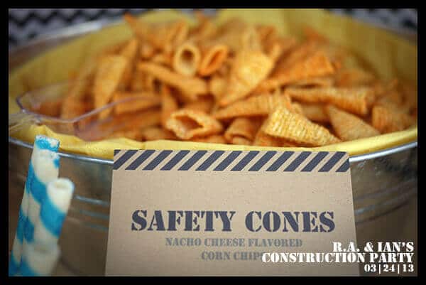 Construction Themed Birthday Party Food Snack Ideas