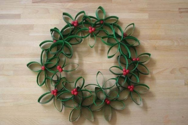 Toilet Paper Roll Crafts Wreath