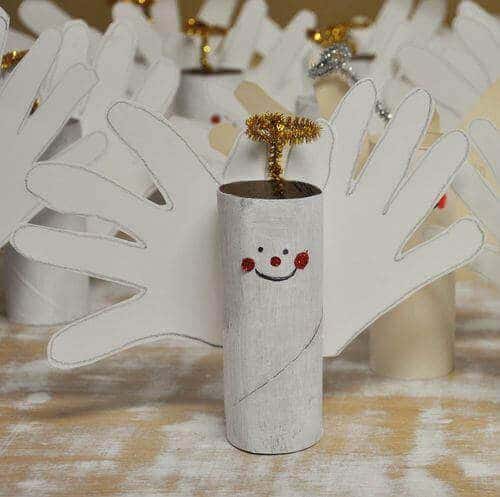 Toilet Paper Roll Crafts Snowman