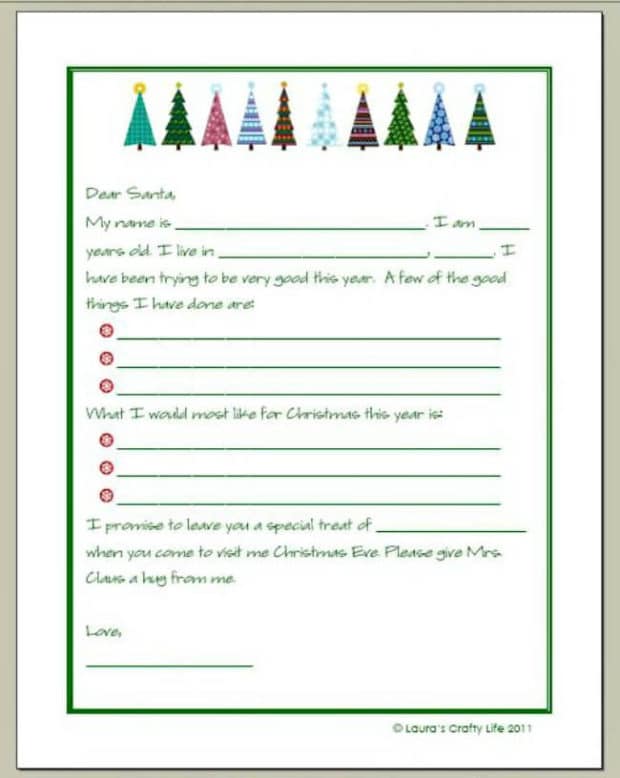 Printable Letter to Santa Template