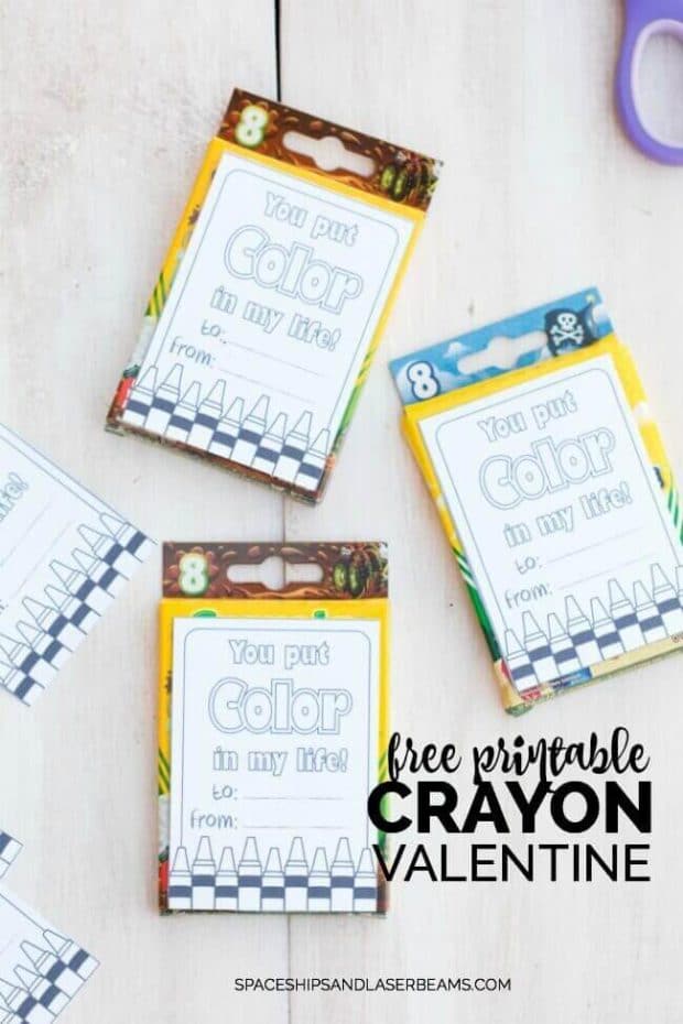 No Sugar No Chocolate Valentines Day Ideas - Crayon Box Valentine Gift - Inexpensive and Easy