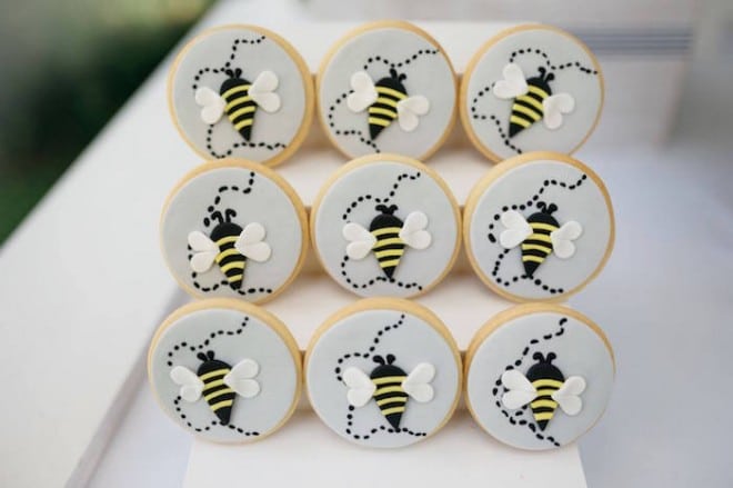 Boys Bumble Bee Birthday Party Food Cookie Ideas