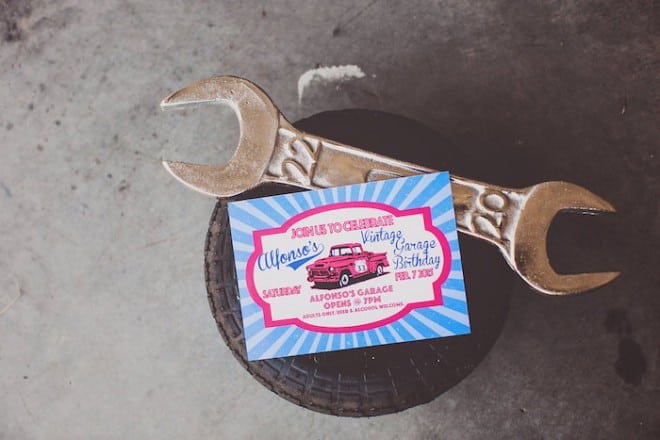 Vintage Car Themed Birthday Party Invitation Ideas