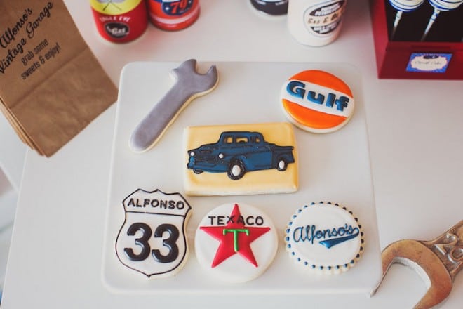 Vintage Car Themed Party Food Decorated Cookie Ideas