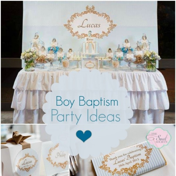 Boy Baptism Party in Blue, White and Gold | Spaceships and Laser Beams