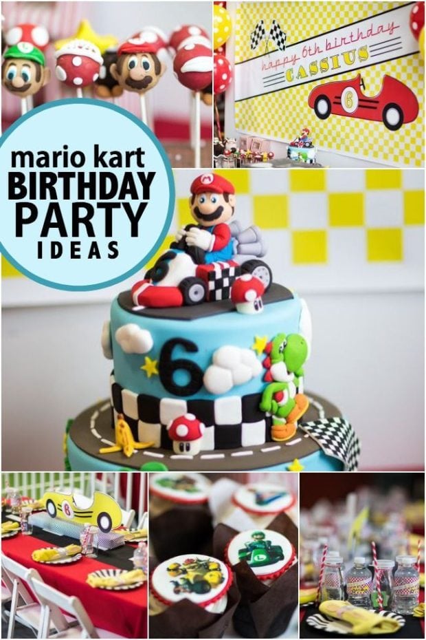 A Boy's Mario Kart Birthday Party Spaceships and Laser Beams