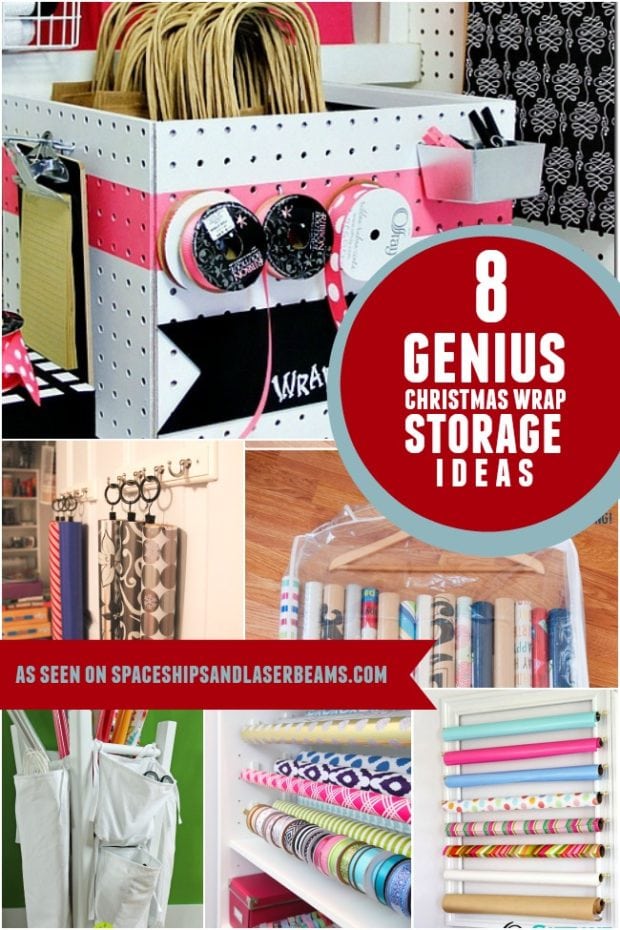 Christmas Wrapping Paper Storage Ideas