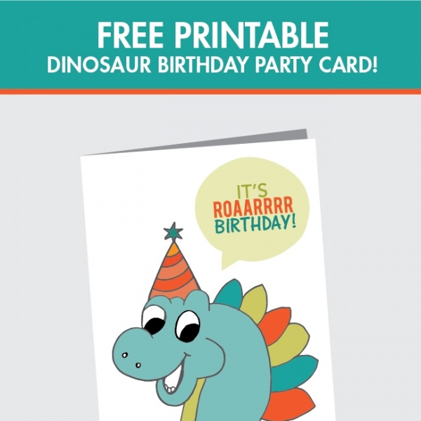 Free Printable Dinosaur Birthday Card! Spaceships and Laser Beams