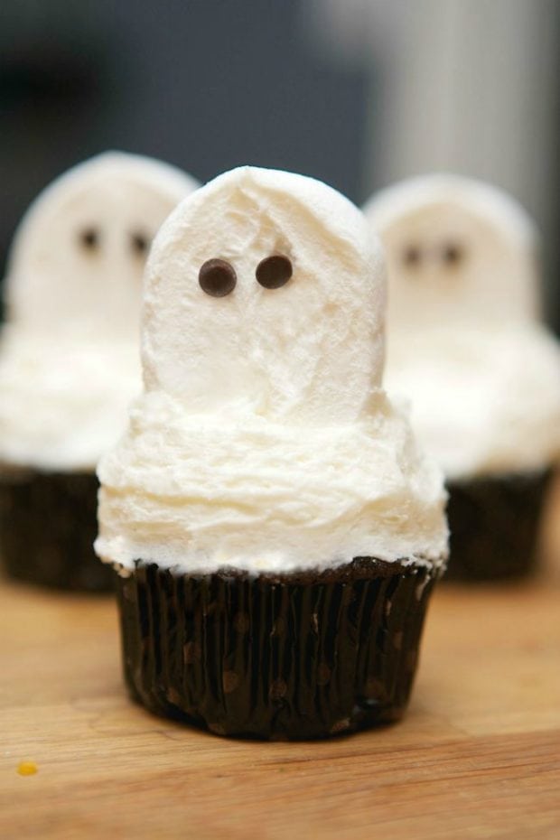 Halloween Ghost Cupcakes - Spaceships and Laser Beams