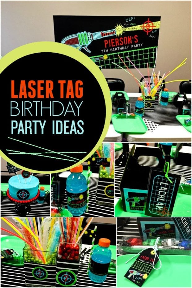 A Boy s Laser Tag Birthday Party Spaceships And Laser Beams