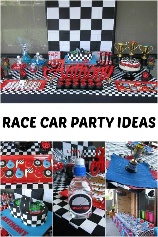 Race Car Themed 6th Birthday Party | Spaceships and Laser Beams