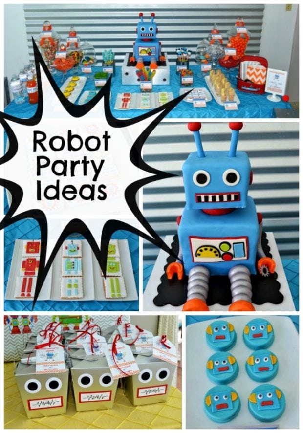 Robot Themed Fifth Birthday Party | Spaceships and Laser Beams