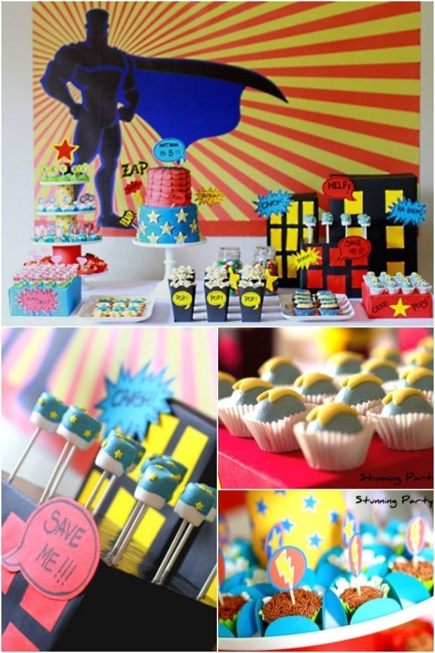 Boys Superhero Themed 5th Birthday Party | Spaceships and Laser Beams