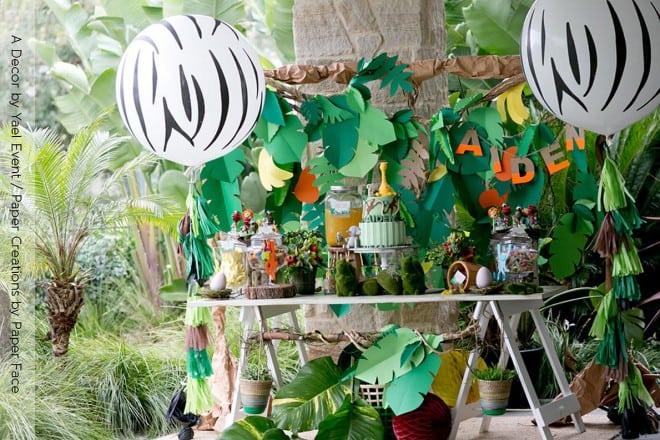 Boy's Jungle Themed Birthday Party