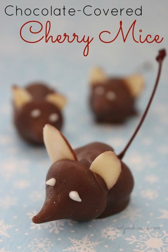Chocolate-Covered Cherry Mice are adorable