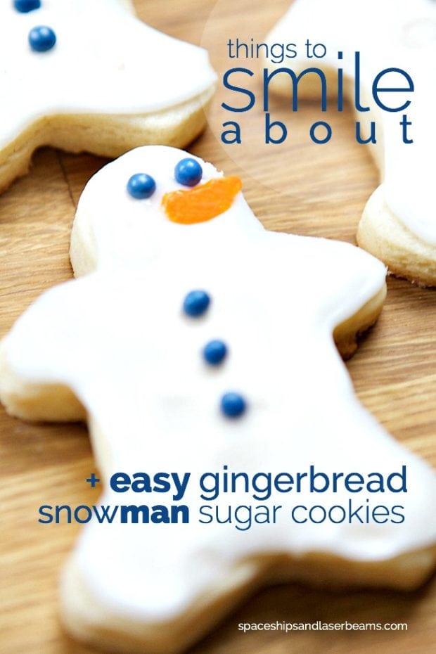 Easy Gingerbread Snowman Sugar Cookies