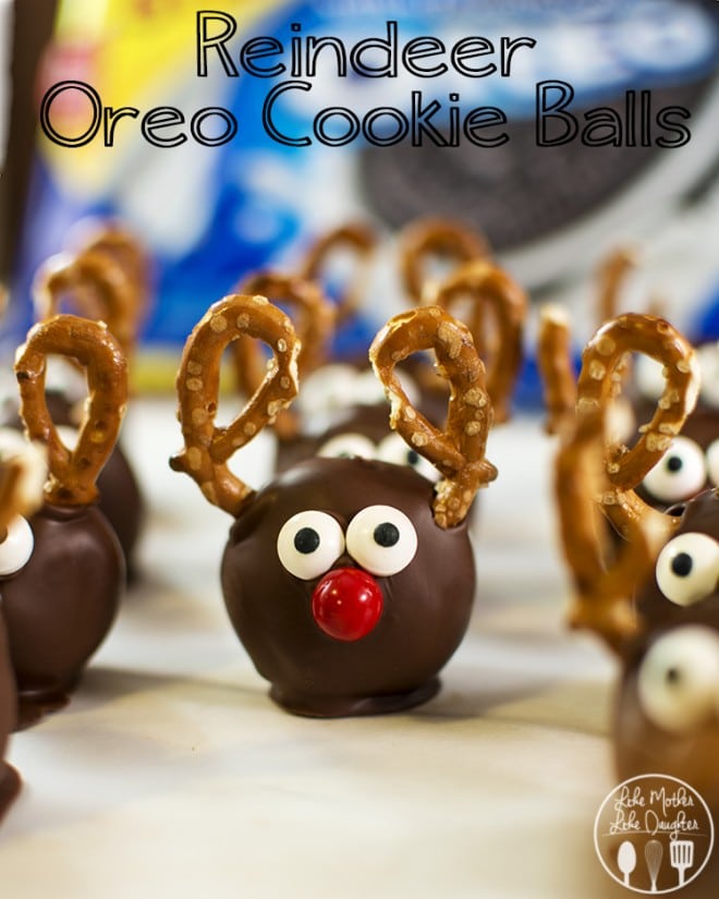 Reindeer Oreo Cookie Balls are the cutest Christmas treats ever.