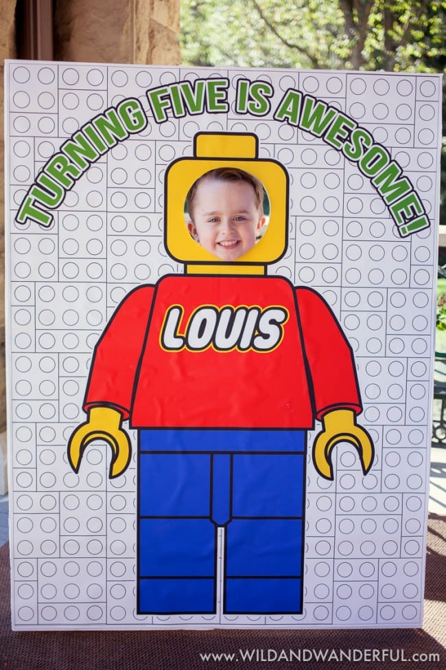 Boys Lego Themed Birthday Party Photo Booth Ideas