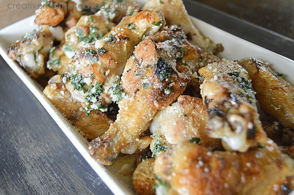 Oven Baked Garlic Parmesan Chicken Wings