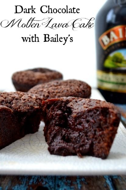 Dark Chocolate Molten Lave Cake with Baileys