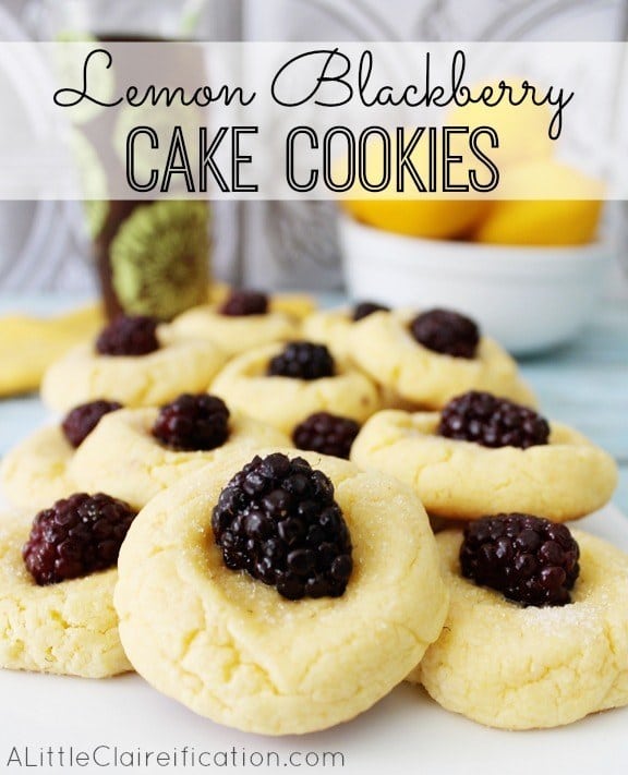 Lemon Blackberry Cake Cookies