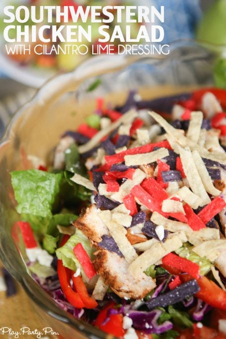 Southwestern Chicken Salad with Cilantro Lime Dressing