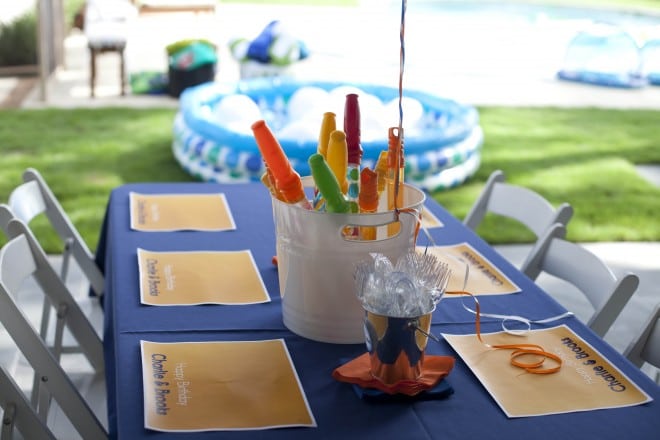 Boys Bubble Themed Birthday Party Kids Table Ideas