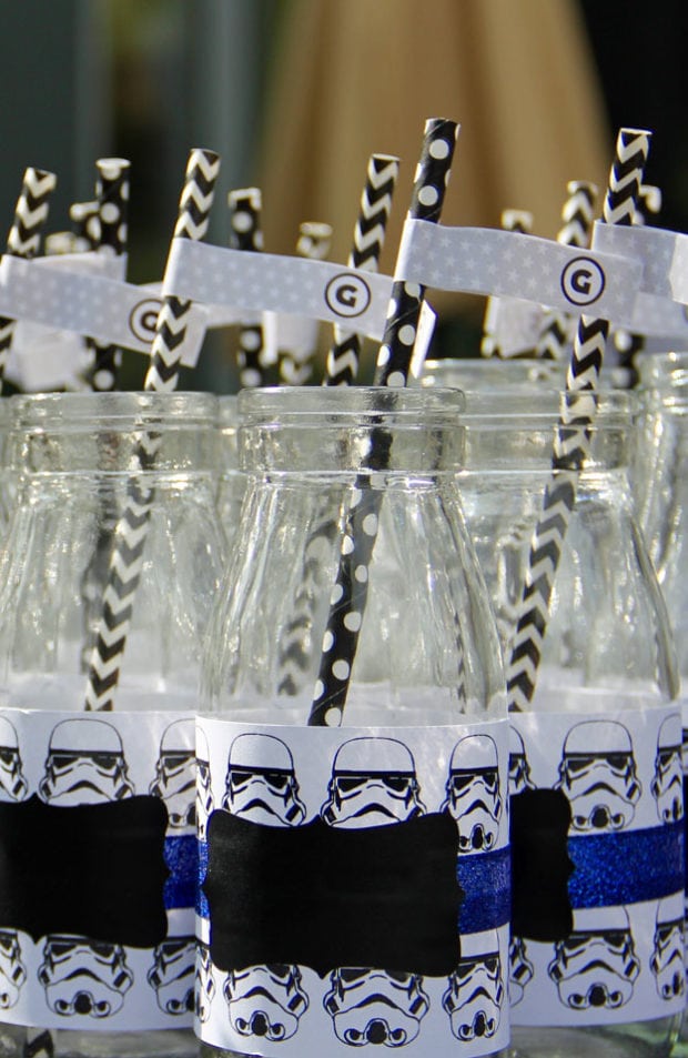 Boys Star Wars Themed Birthday Party Drink bottle ideas
