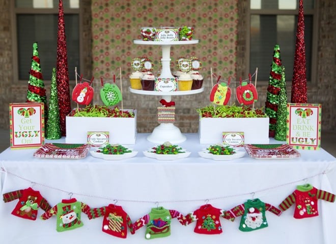 Ugle Sweater Party Dessert Table Ideas