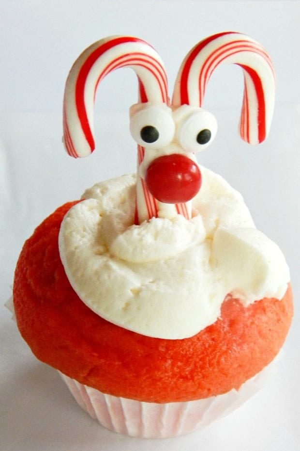Rudolph The Red Nosed Reindeer Cupcakes | Spaceships and Laser Beams