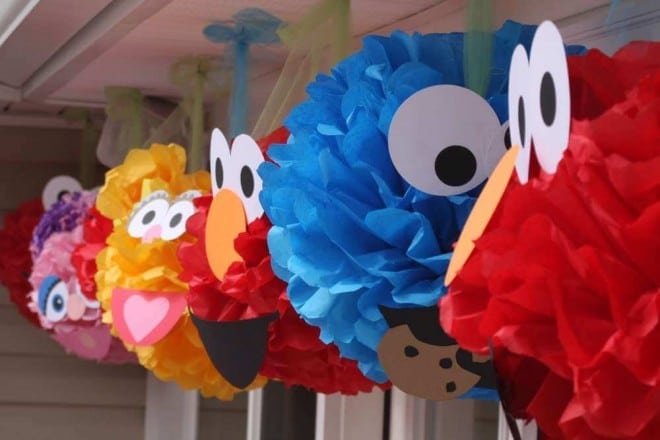 Sesame Street Character Pom Pom Decorations