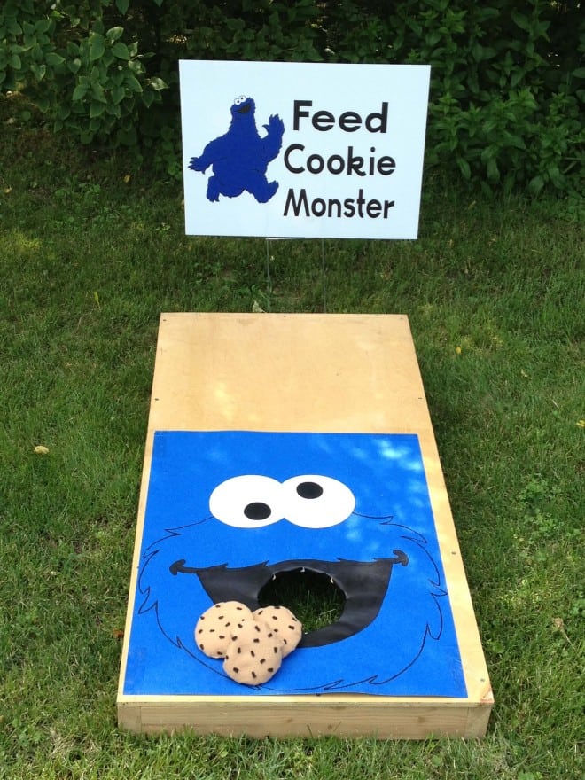 Feed Cookie Monster Cornhole Game