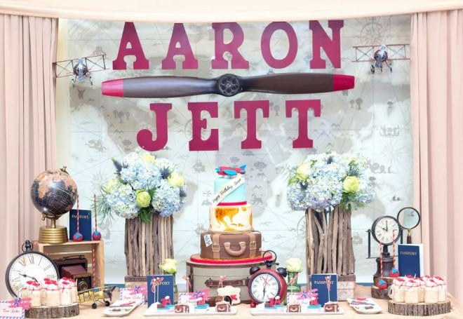 boy's airplane themed first birthday party ideas