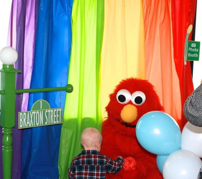 Elmo Themed Birthday party photo booth