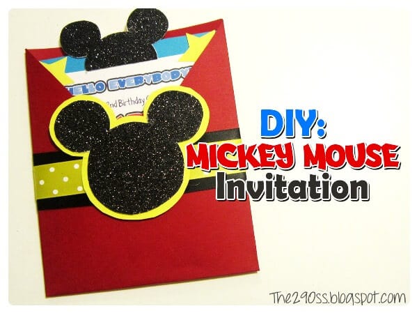 10 DIY Mickey Mouse Invitation
