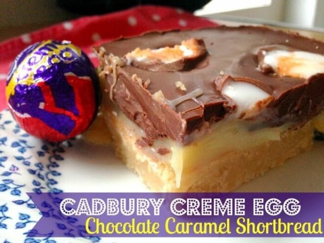 Cadbury Crème Egg Chocolate Caramel Shortbread