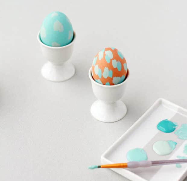 Simple, pastel Easter egg decorations.