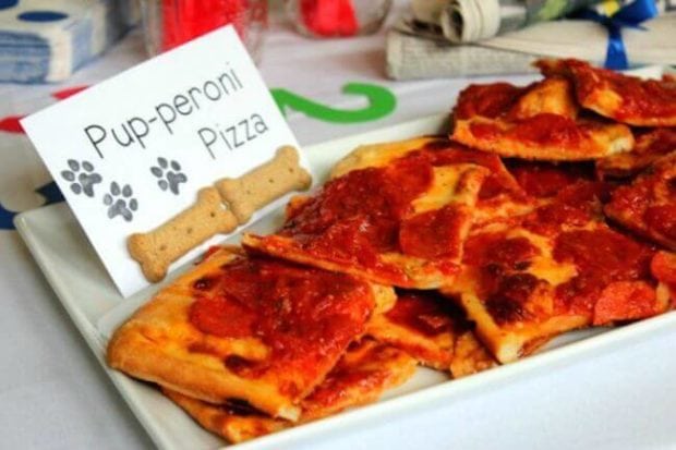 Pup-eroni Pizza is a perfect dog-themed party snack