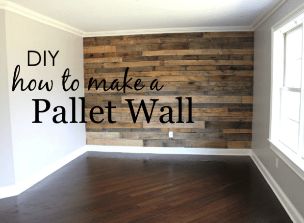 Decorate a wall with a pallet to give your home a rustic feel.