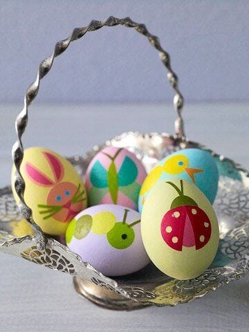 Animal-themed Easter eggs are great fun for kids.